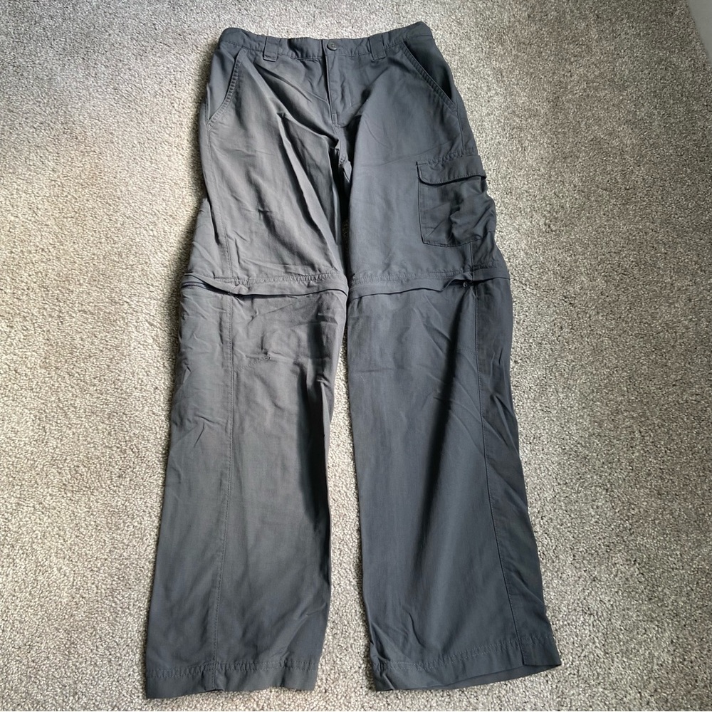 boys gray Columbia Silver Ridge convertible hiking pants - size medium 10/12